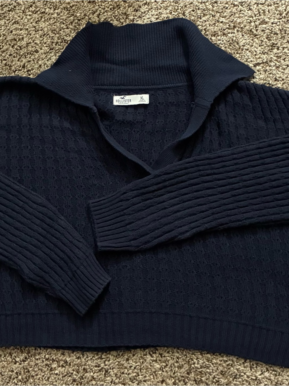 Shawl Collar Knit Sweater